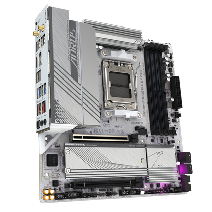 Gigabyte B650M A ELITE AX ICE ATX AM5 WIFI BT PCIE5.0 White
