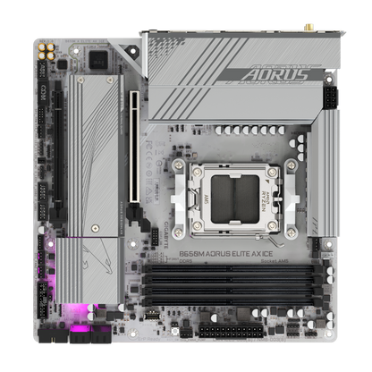 Gigabyte B650M A ELITE AX ICE ATX AM5 WIFI BT PCIE5.0 White