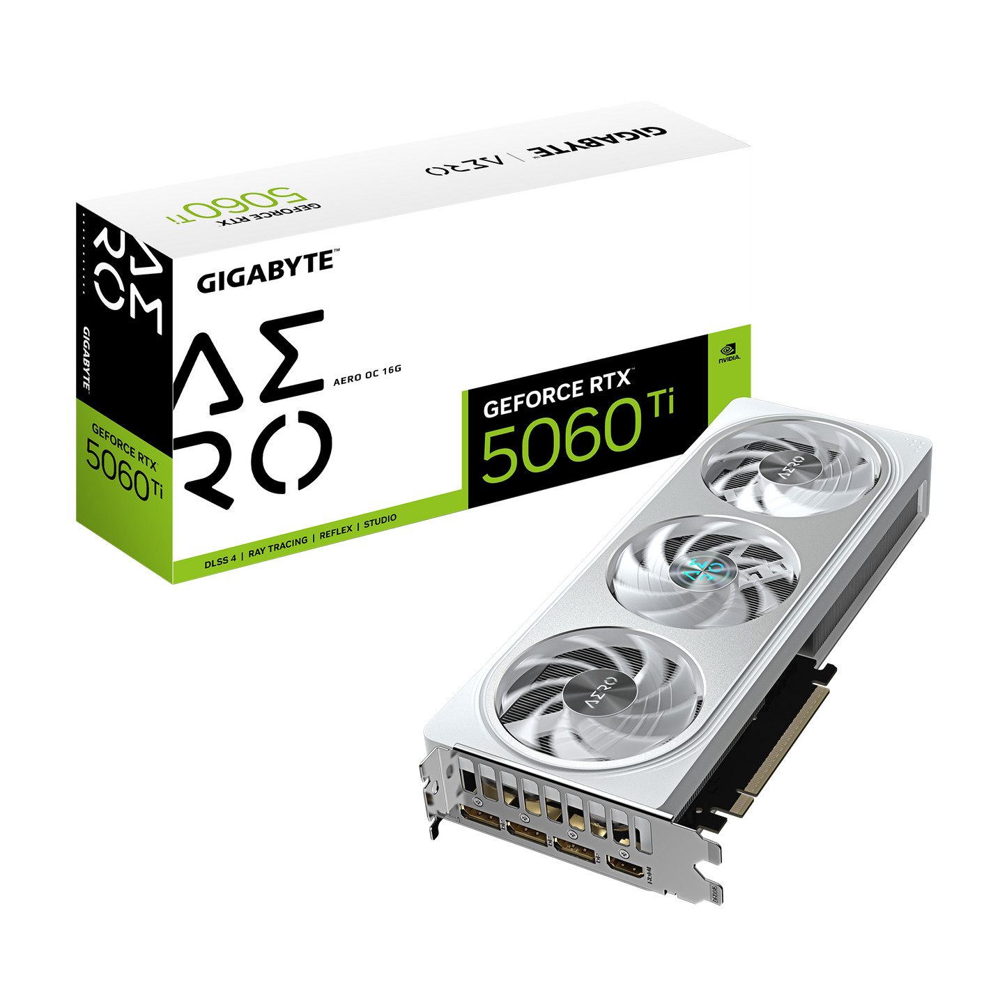 Gigabyte GeForce RTX™ 5060 Ti AERO OC 16GB – מהדורת לבן